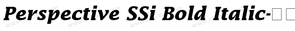 Perspective SSi Bold Italic字体转换